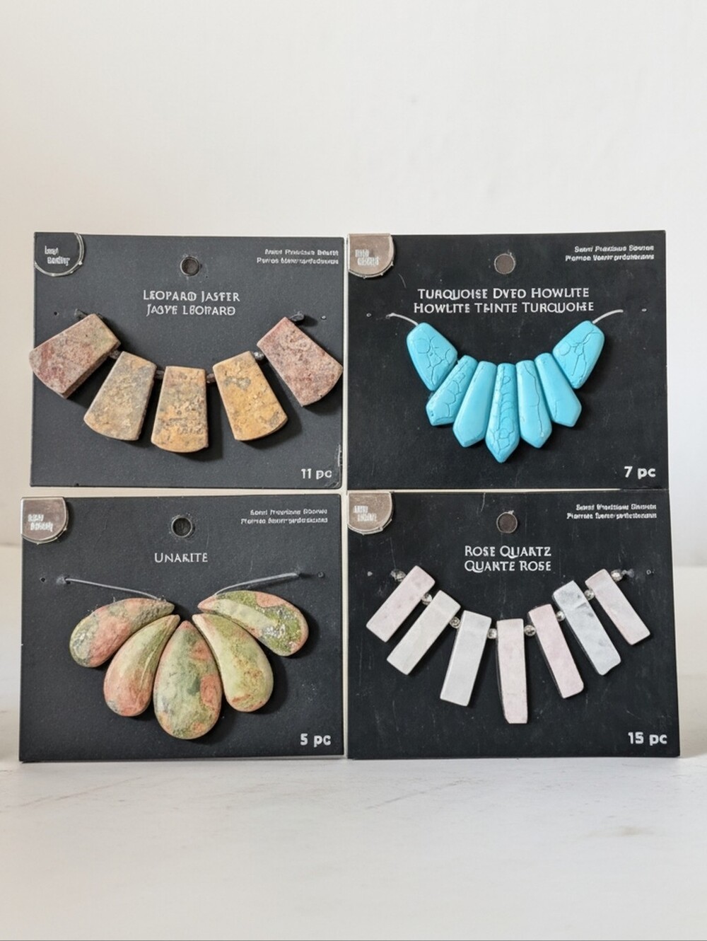 Bead Landing Semi Precious Gemstone Focal Bead Bundle 4 Pack